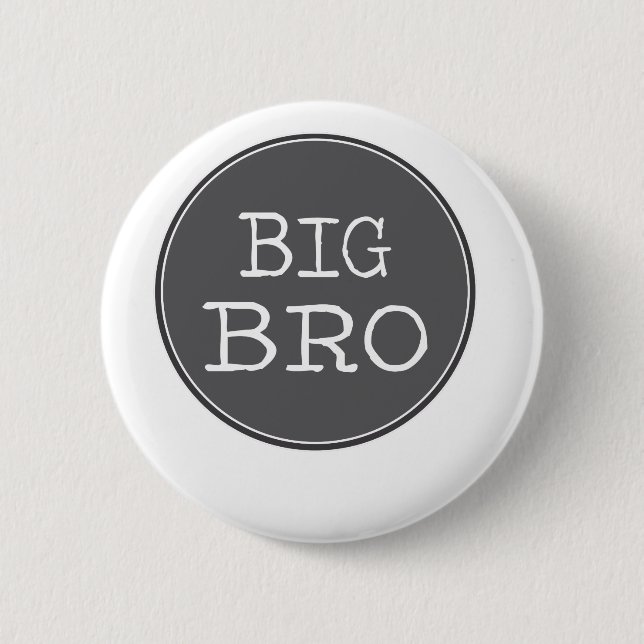 Personalised Boys Big Brother Gifts 6 Cm Round Badge (Front)