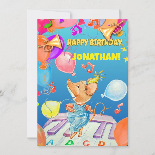 Personalised Boys Birthday Thank You Card (Front)