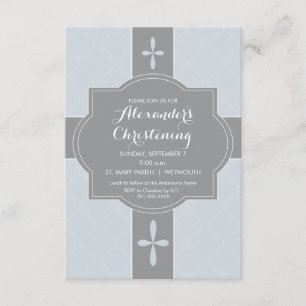 Personalised Boys Christening, Baptism Invitation