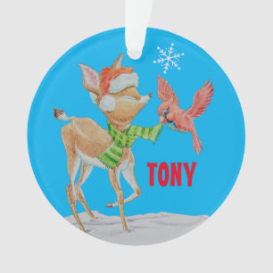 Personalised boys Christmas ornament 