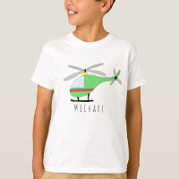 Personalised Boy's Cool Helicopter Aircraft & Name