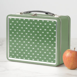 Personalised Boy's Name Green  Metal Lunch Box
