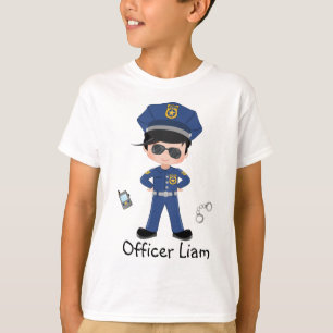 Personalised Boys Police Officer Law Enforcment T-Shirt
