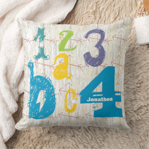 Personalised Boy's Room Crossed Arrow ABC 1234 Cushion