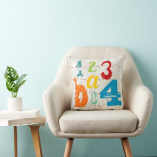 Personalised Boy's Room Crossed Arrow ABC 1234 Cushion