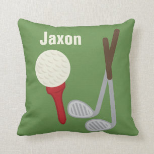 Personalised Boys Room Nursery Golf Throw Pillow