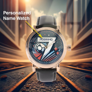 Personalised Boys soccer watch, Number 7 Watch