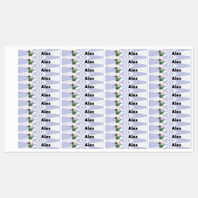 Personalised Brachiosaurus Iron-On Name Labels (Sheet)