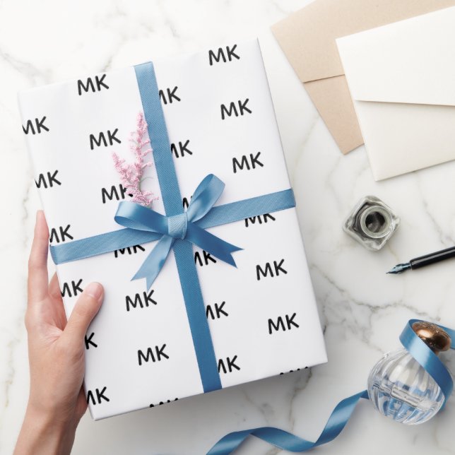 Personalised brand initials Logo Text Business Wrapping Paper (Gifting)