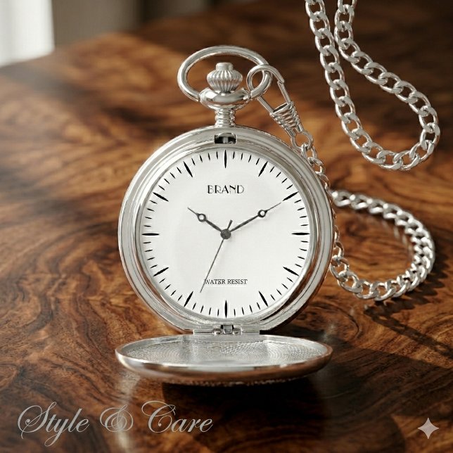 Personalised Brand Silver Pocket Watch (Personalized Brand Silver Pocket Watch)