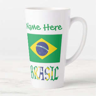 Personalised Brasil Bandiera Small Latte Mug