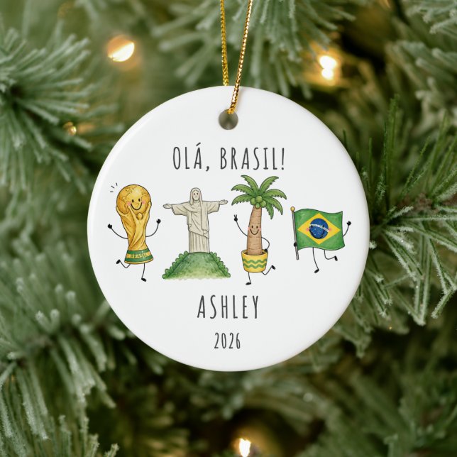 Personalised Brazil Vacation Ornament (Tree)