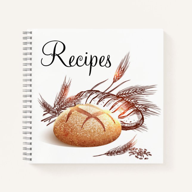 Personalised Bread Recipe Notebooks (Front)