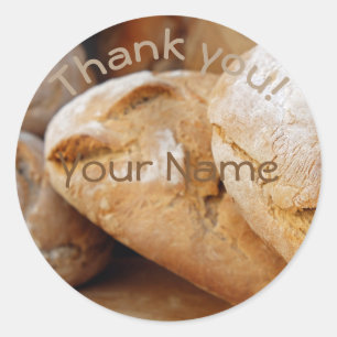 Personalised Bread Thank you Classic Round Sticker