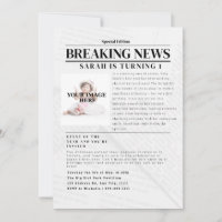 Personalised Breaking News: Kid Birthday Party