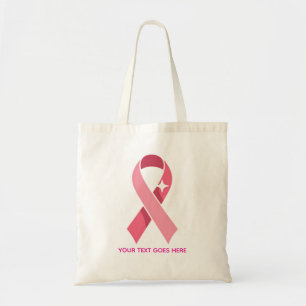 Personalised Breast Cancer Awareness Pink Ribbon Tote Bag