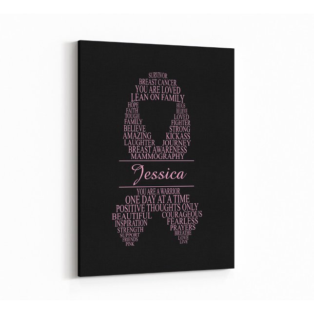 Personalised Breast Cancer Ribbon Wall Art (Creator Uploaded)