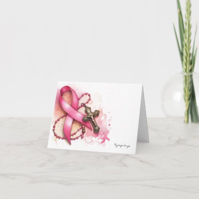 Personalised Breast Cancer Saint Prayer  Card (Front)