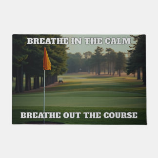Personalised Breathe In Breathe Out Golf Doormat