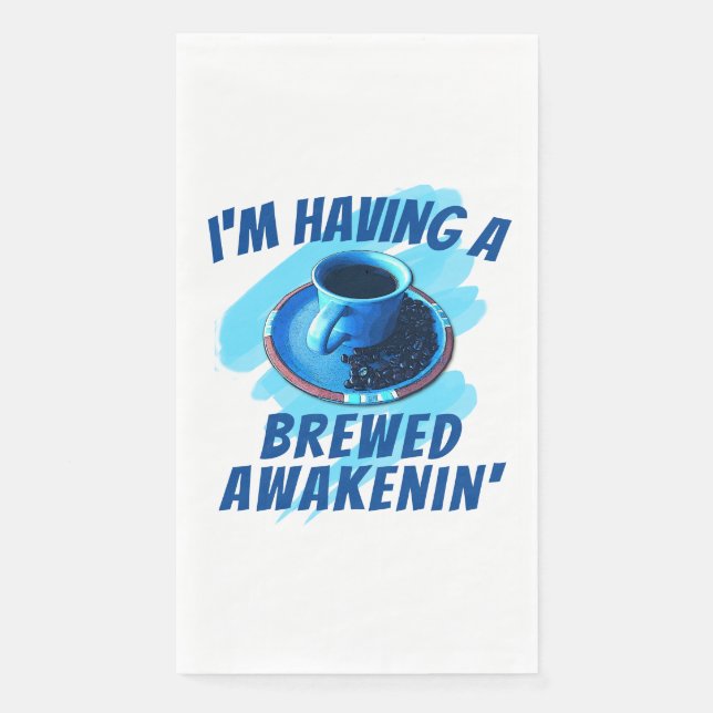 Personalised Brewed Awakenin' Cup Saucer Beans Napkin (Front)