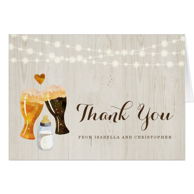 Personalised Brewery Beer Baby Shower Thank You (Front Horizontal)
