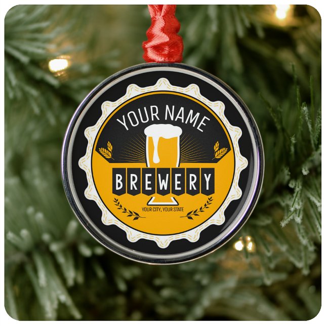 Personalised Brewery Beer Bottle Cap Bar Metal Tree Decoration (Creator Uploaded)