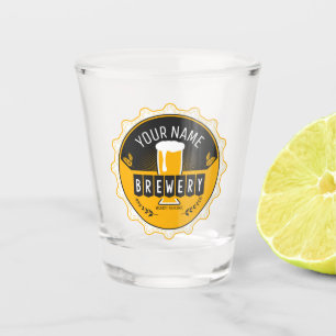 Personalised Brewery Craft Beer Bottle Cap Bar Shot Glass