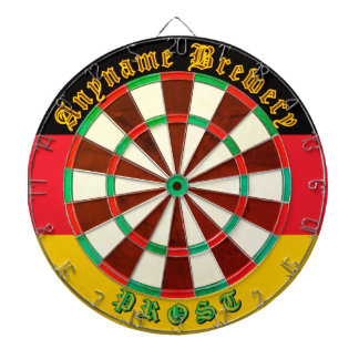 Personalised Brewery German Flag Design Bar Decor Dartboard