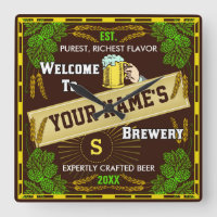 Personalised Brewery Welcome: Hops Barley Beer