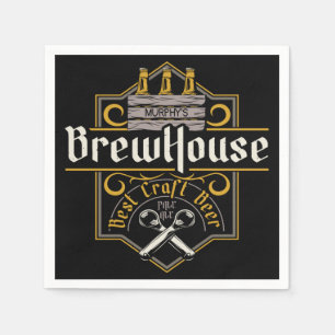 Personalised BrewHouse Best Craft Beer Ale Bar  Napkin