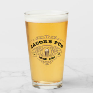 Personalised Brewing Pub Beer Glass