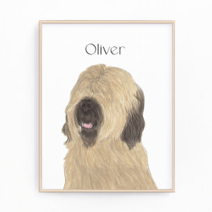 Personalised Briard Photo Print