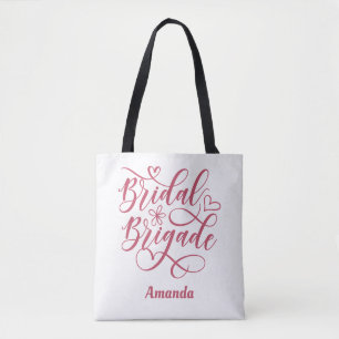 Personalised Bridal Brigade Bridesmaid Tote Bag