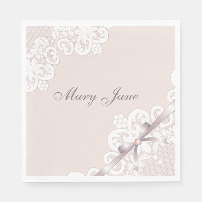 Personalised Bridal  Napkin (Front)