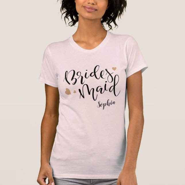 Personalised Bridal Party Bridesmaid shirts (Front)