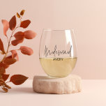 Personalised Bridal Party Wine Glass Set<br><div class="desc">Whether it's a bachelorette party,  bridal shower,  or the wedding day toast,  these glasses add a touch of elegance to every event. The unique personalisation makes them a great thank-you gift,  symbolising your appreciation in a way that's both thoughtful and practical.</div>