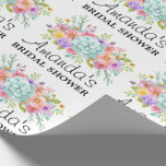 Personalised Bridal shower  Floral Wrapping Paper<br><div class="desc">Add a touch of elegance and personal charm to your bridal shower gifts with our Personalised Bridal Shower Pink Floral Wrapping Paper. This exquisite wrapping paper is designed to celebrate the joyous occasion of a bridal shower, featuring delicate floral patterns in lovely shades of pink that exude romance and sophistication....</div>