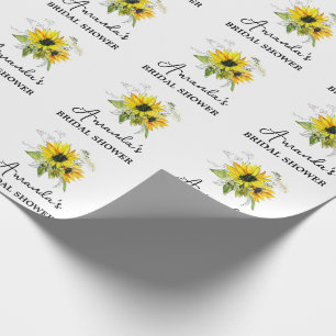 Personalised Bridal shower Floral Wrapping Paper