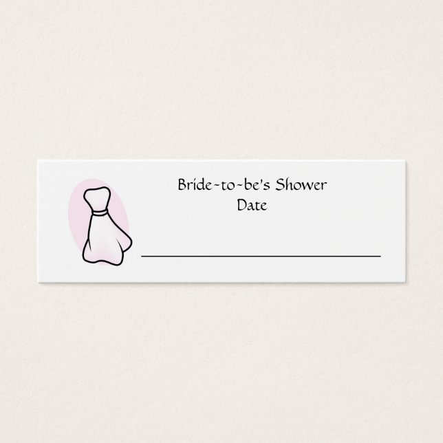 Personalised Bridal Shower Place Card (Front)