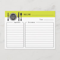 Personalised Bridal Shower Recipe Card