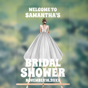 Personalised Bridal Shower Welcome Acrylic Sign