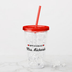 Personalised Bridal Wedding Acrylic Tumbler