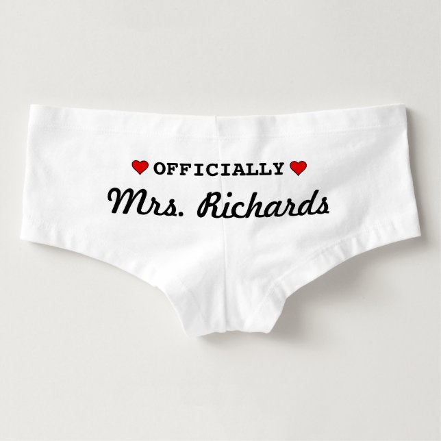 Personalised Bridal Wedding Underwear (Back)