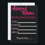 Personalised Bride And Groom Wedding Advice Card's Card<br><div class="desc">Customised Your Own Stylish Modern Minimal Monogram Bride and Groom Wedding Card's.</div>