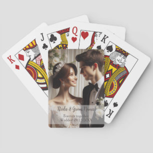 Personalised Bride and Groom Wedding Photo Playing Cards