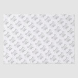 Personalised Bride and Groom White  Tissue Paper<br><div class="desc">The design features bride's and groom's names in script along with a heart design in silver colour on a white background. An elegant and beautiful addition to the newlywed's celebration. 

For special requests or questions,  contact the artist at wafadahdalcreates@gmail.com. 

© Wafa Y. Dahdal - All Rights Reserved.</div>