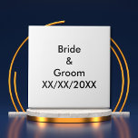 Personalised Bride and Groom with Date Tile<br><div class="desc">Personalised Bride and Groom with Date ceramic tile. Personalise this template with your photo and text. Edit it to make more changes.</div>