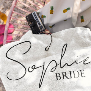 Personalised Bride  Beach Towel
