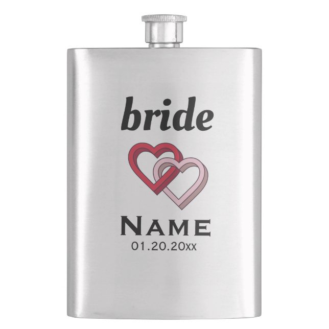 Personalised Bride Classic Flask (Front)
