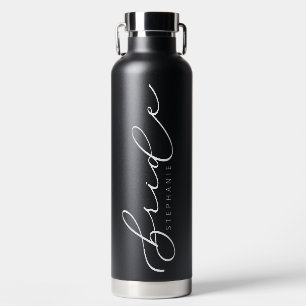 Personalised Bride Cute Script Bridal Party Water Water Bottle